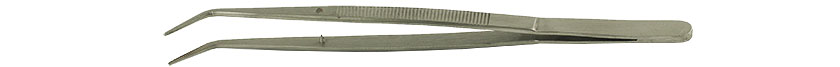Value-Tec 664.MS robuste Pinzette für industrielle Zwecke, Typ 664, Verdrehschutz, gewinkelt, spitze, geriffelte Spitzen, 150 mm, Edelstahl